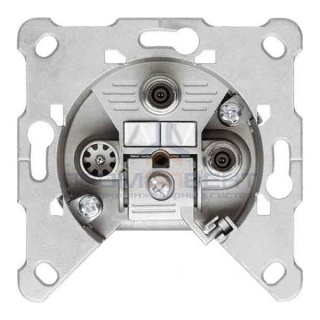 Розетка Hirschmann TV-SAT оконечная, 2 выхода (ТV-1,0-1,2 дБ, SAT-1,2 дБ)