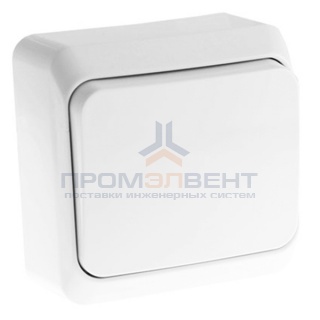 Выключатель кнопочный Этюд белый [уп 25 шт]