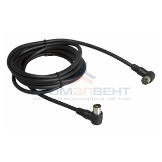 Шнур TV PLUG-TV JACK 1.5М Угловой Черный