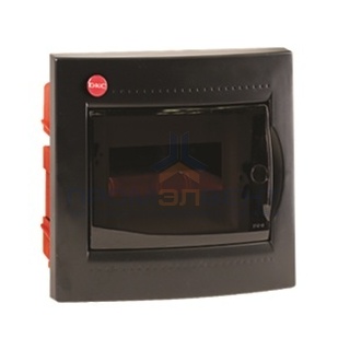 Щиток встраив. с дверцей   8 мод.,IP 41, черный