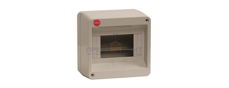 щиток настенный, серый, без крышки, 6мод., RAL 7035